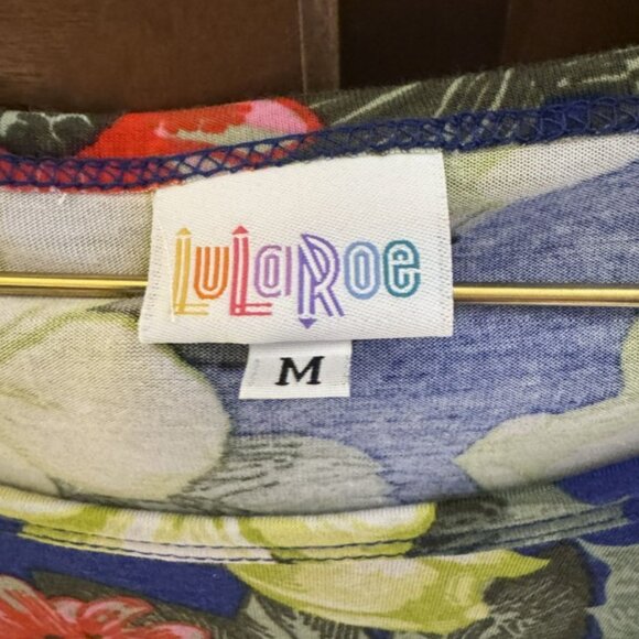 New LuLaRoe Flowered Julia Dress Medium - Picture 3 of 7